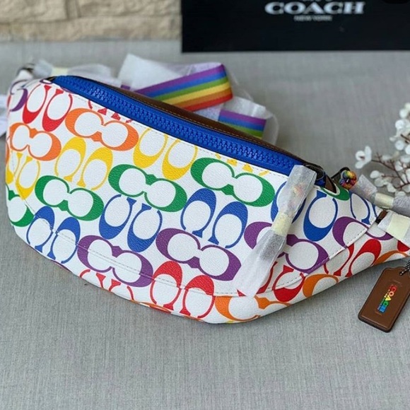 coach rainbow fanny pack